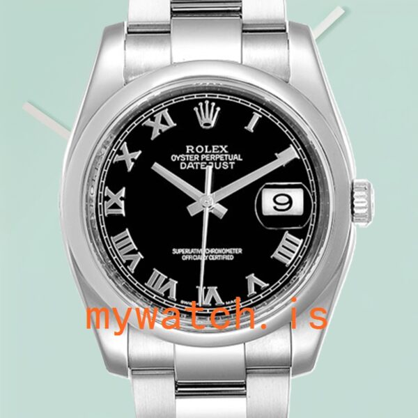 Rolex Datejust 116200BKRO 36mm Mens Black Dial Stainless Steel: A Timeless Classic